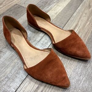 Madewell D’Orsay suede pointed toe flats